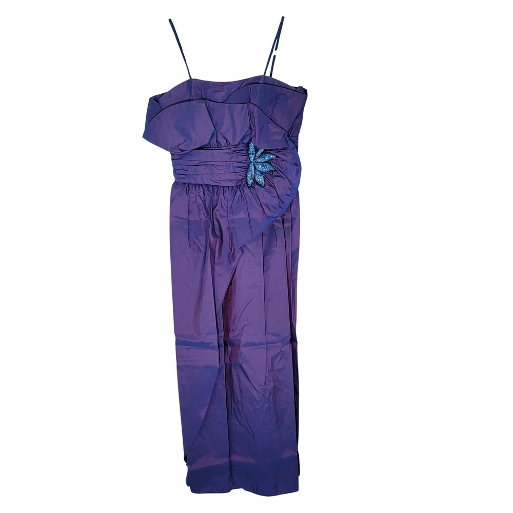 VTG Gunne Sax by Jessica McClintock Purple Iridescent Sequin Prom Dress Sz 7